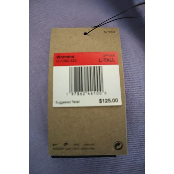 Nike HJ1385-533 Women Sz L-Tall Lilac Ice/Black Tech Fleece Tank Maxi Dress - Picture 9 of 16